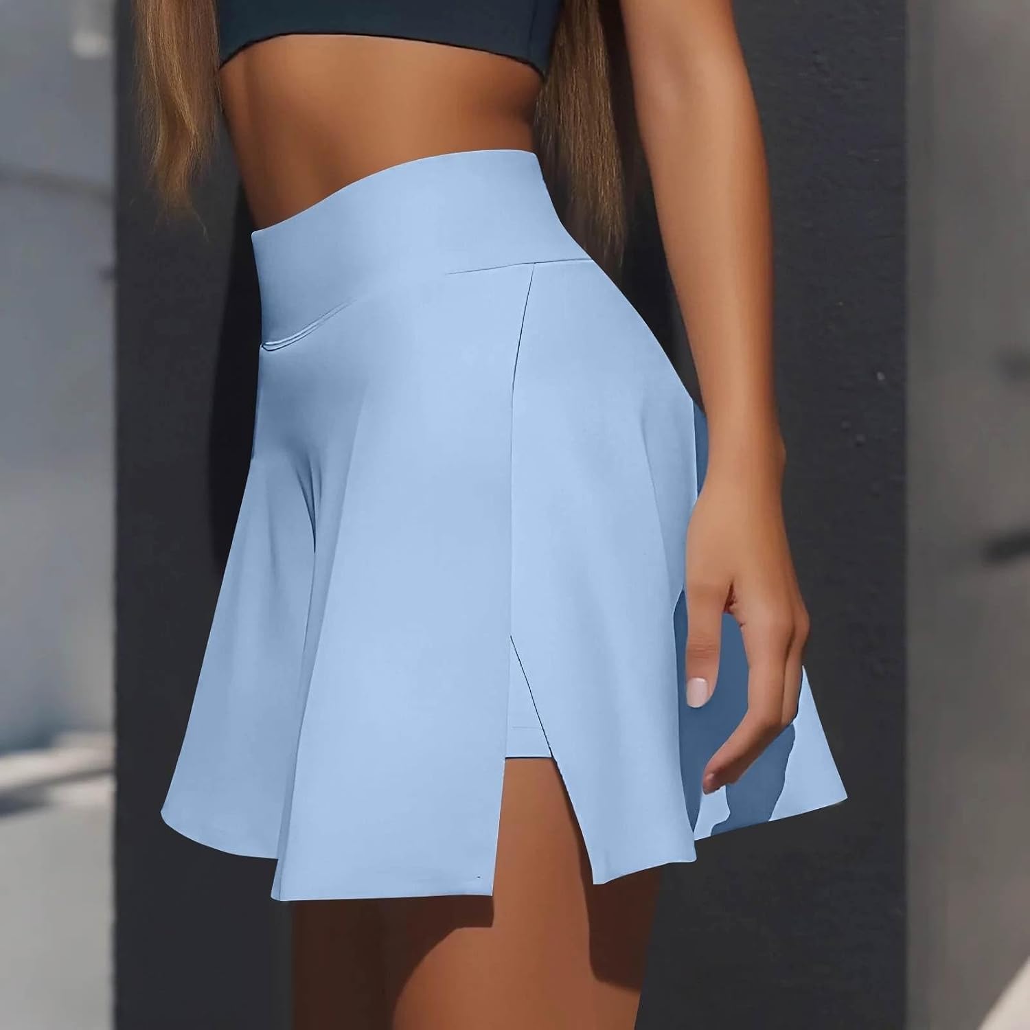 Womens Tennis Skirt High Waisted Pleated Golf Skirts Casual Summer Flowy Athletic Skorts with Built-in Shorts 2 in 1
