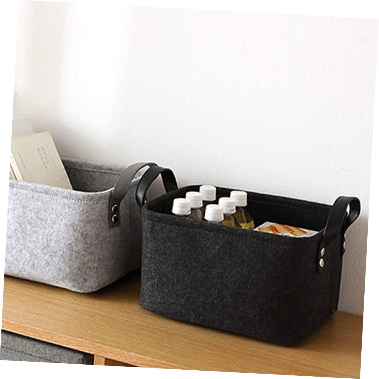 Zerodeko 1pieza Cesta De Almacenamiento De Fieltro No Diseño Para Organizar Sundries El Para Cocina y Habitación Infantil