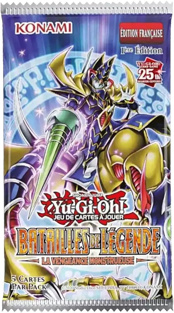 Yu-Gi-Oh! Booster Di 5 Carte Battaglie Di Legenda: La Vengeance Mostrueuse - Versione Francese, Carte Lucide Casuali, Espansione Ufficiale