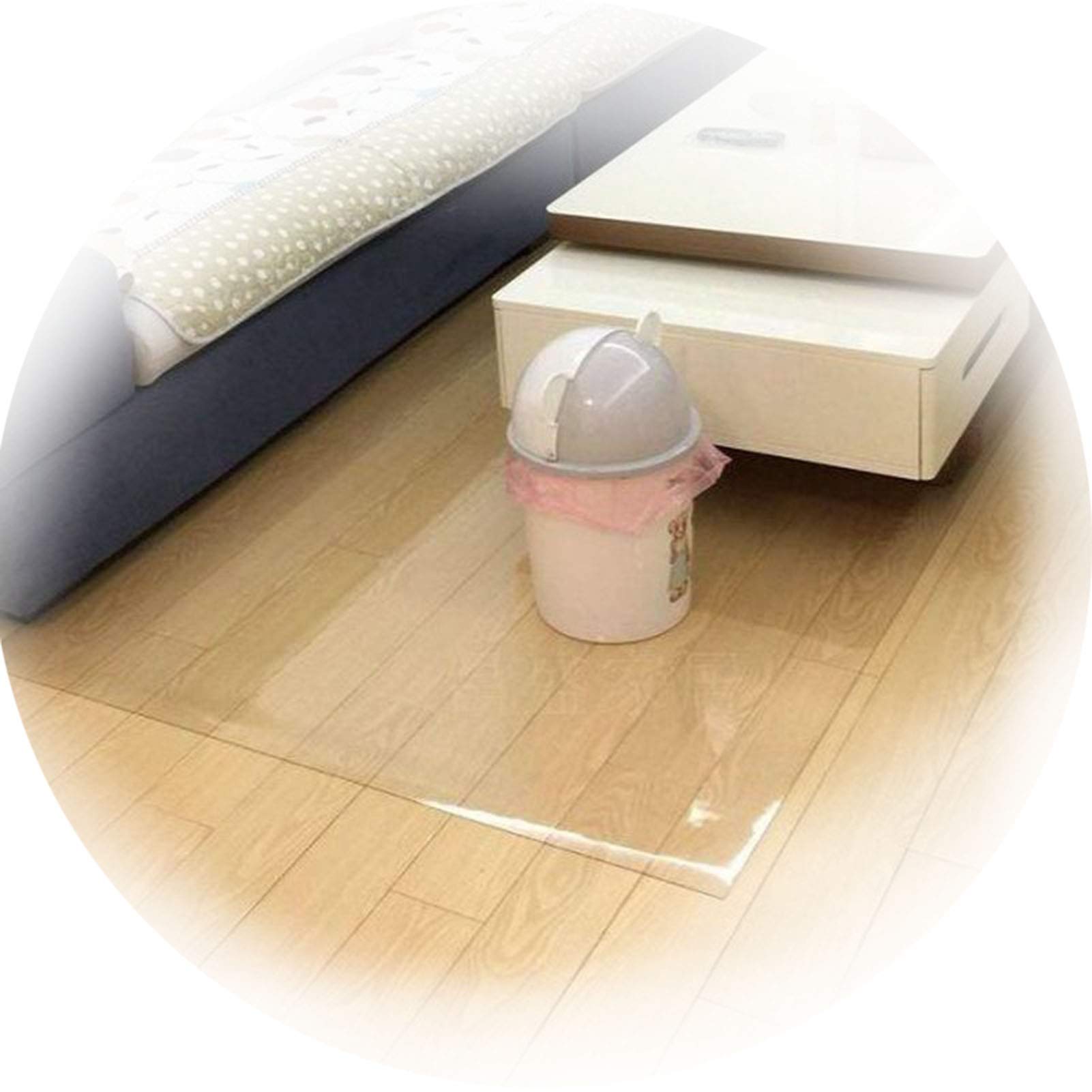 Tapis de chaise en PV, 70 x 70 cm, 1,5 mm, protection de sol pour bureau, maison, salon et restaurant, anti-rayures, antidérapant, lourd