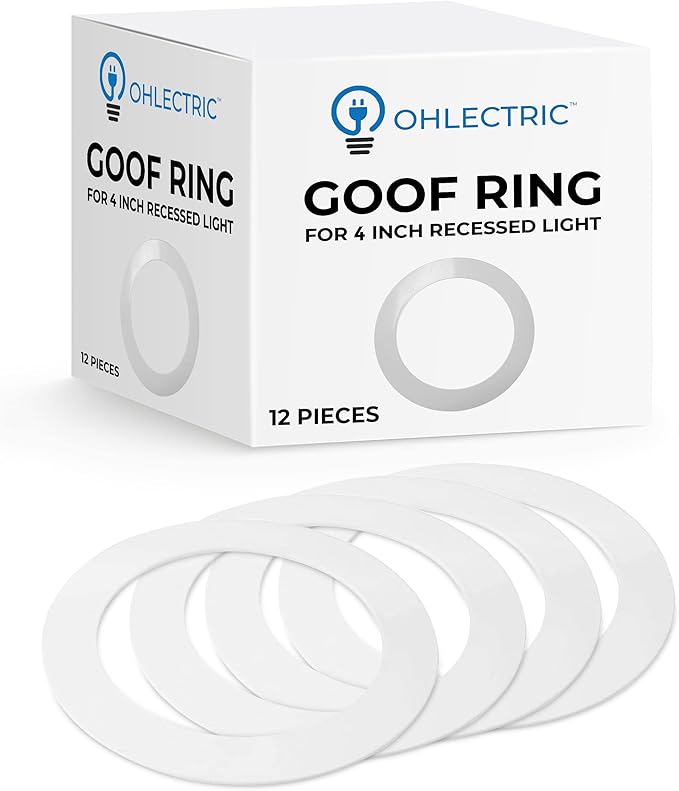 OhLectric 4 Inch Goof Rings for Wall Premium Metal Goof Ring for