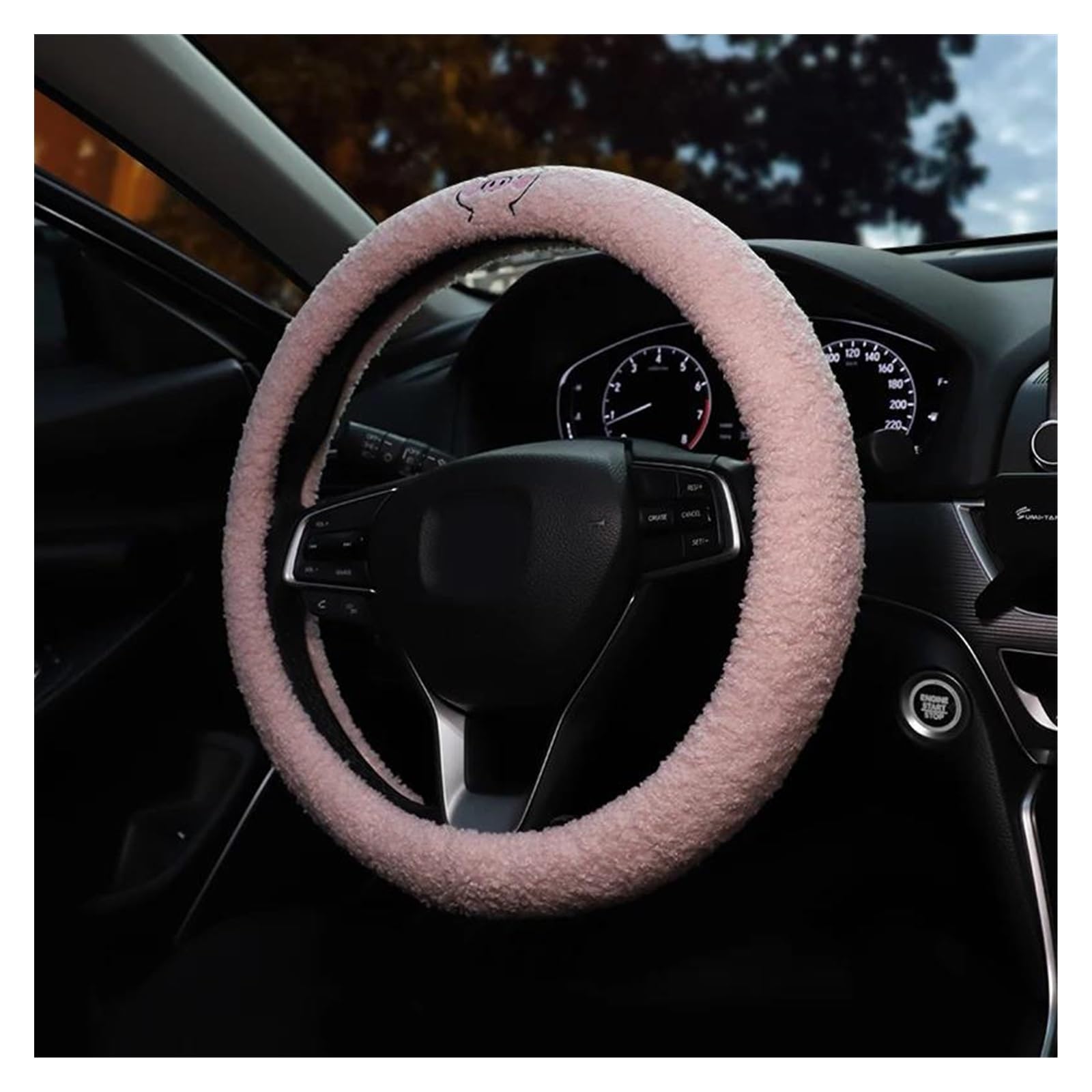Housse de siège voiture cochon en peluche dessin animé confortable et universelle