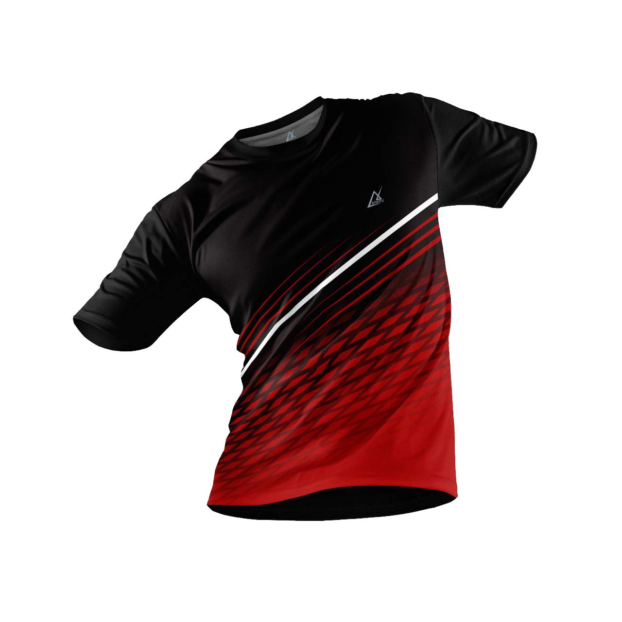 JJ TEES Polyester Half Sleeve Jersey with Round Collar and Digital Print All Over for Men