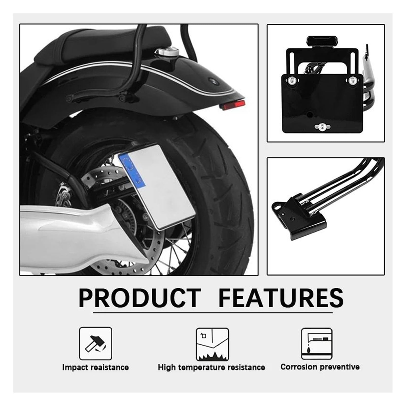 Kit Di Riposizionamento Della Targa Con Supporto Per Display A LED Laterale Adatto Per BMW R18 100 Years Classic (2020-2024) portatarga Posteriore Moto