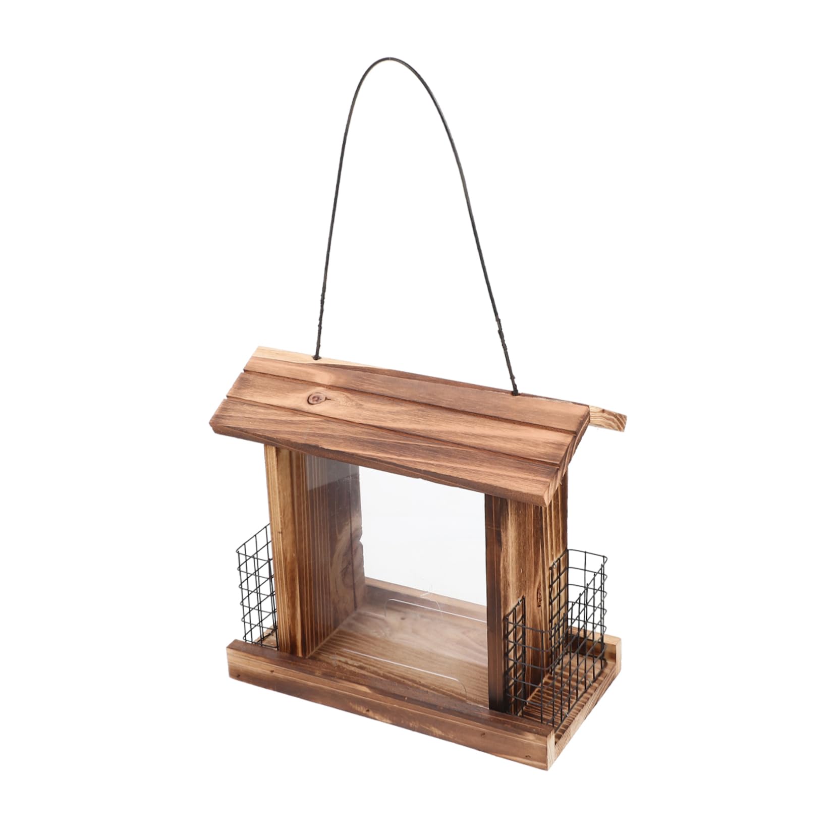Toddmomy Mangiatoia per Uccelli da Esterno in Legno Creativo Ampio Spazio Capacità, Funzionalità Pratica per Giardino e Alimentazione Uccelli
