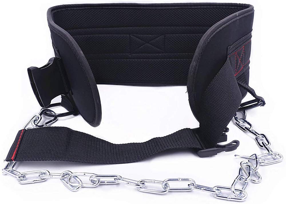 Cintura per Immersione per Sollevatore di Pesi Fitness, Cintura per Pesi in Nylon con Catena in Acciaio e moschettone, Cintura Subacquea Professionale Nera per Sollevamento Pesi,