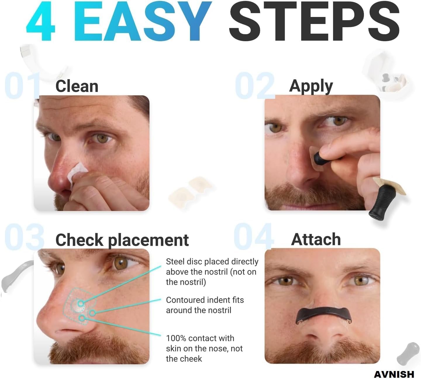 Evilia Ecom Breathing Nasal Strip Starter Kit 15 Count - Boost Oxygen Intake, Reduce Snoring, Improve Sleep Quality - Sweat Resistant, Skin Safe Nasal Strips - Extra Strength Snoring Solution 2