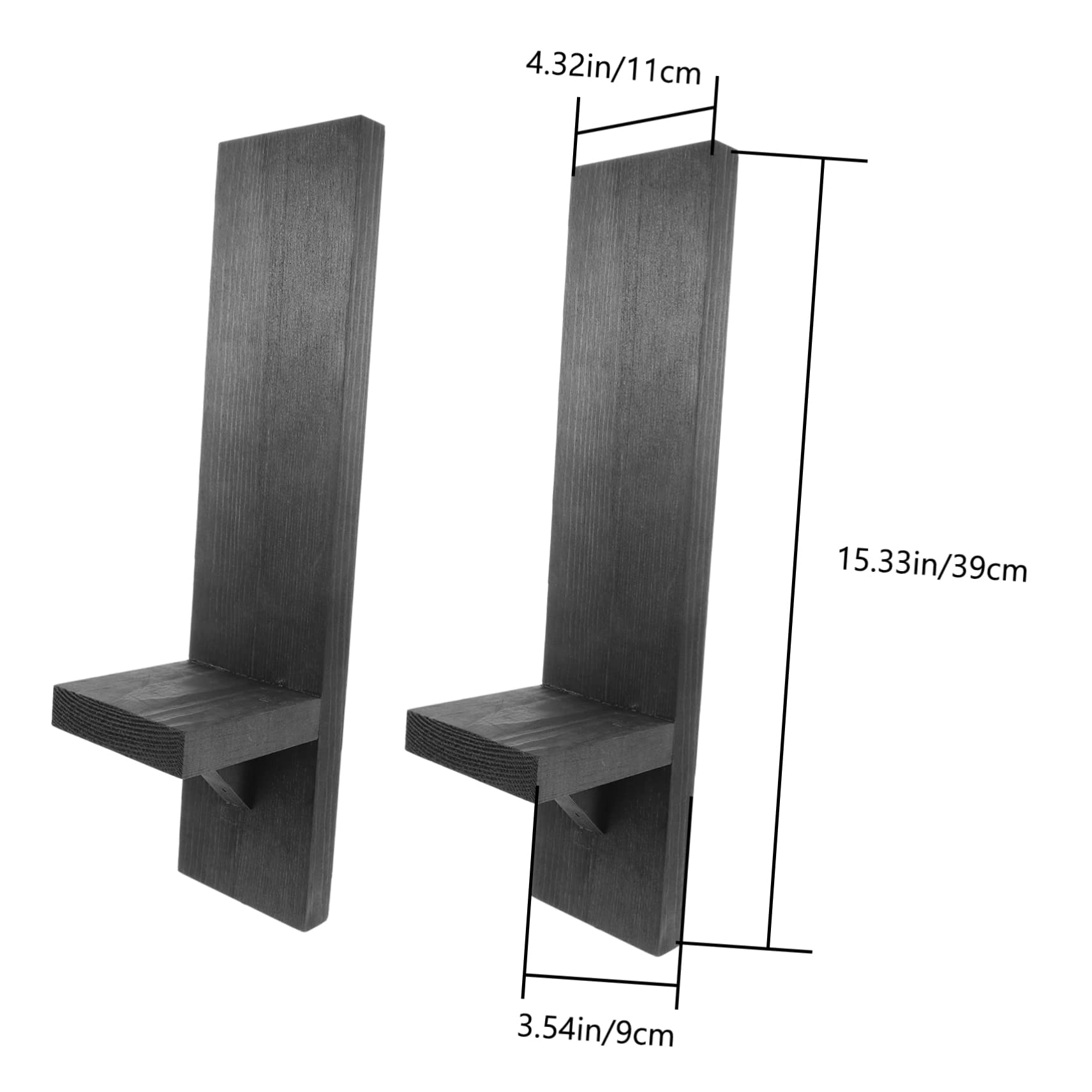 MAGICLULU 1pair Rustic Wall Mount Candle Sconces Decor for Bedroom Dining Room Hallway Compact Design Easy Installation Creates Unique Artistic Atmosphere Candle Holders