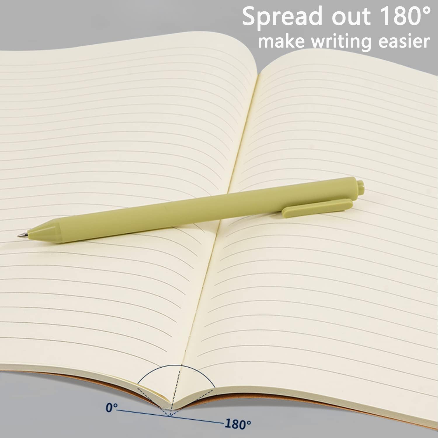 YBCPACK Paquete de 20 cuadernos rayados A5, cuaderno de tapa marrón kraft a granel, cuaderno de notas para estudiantes, viajeros, oficina, 60 páginas a línea/30 hojas