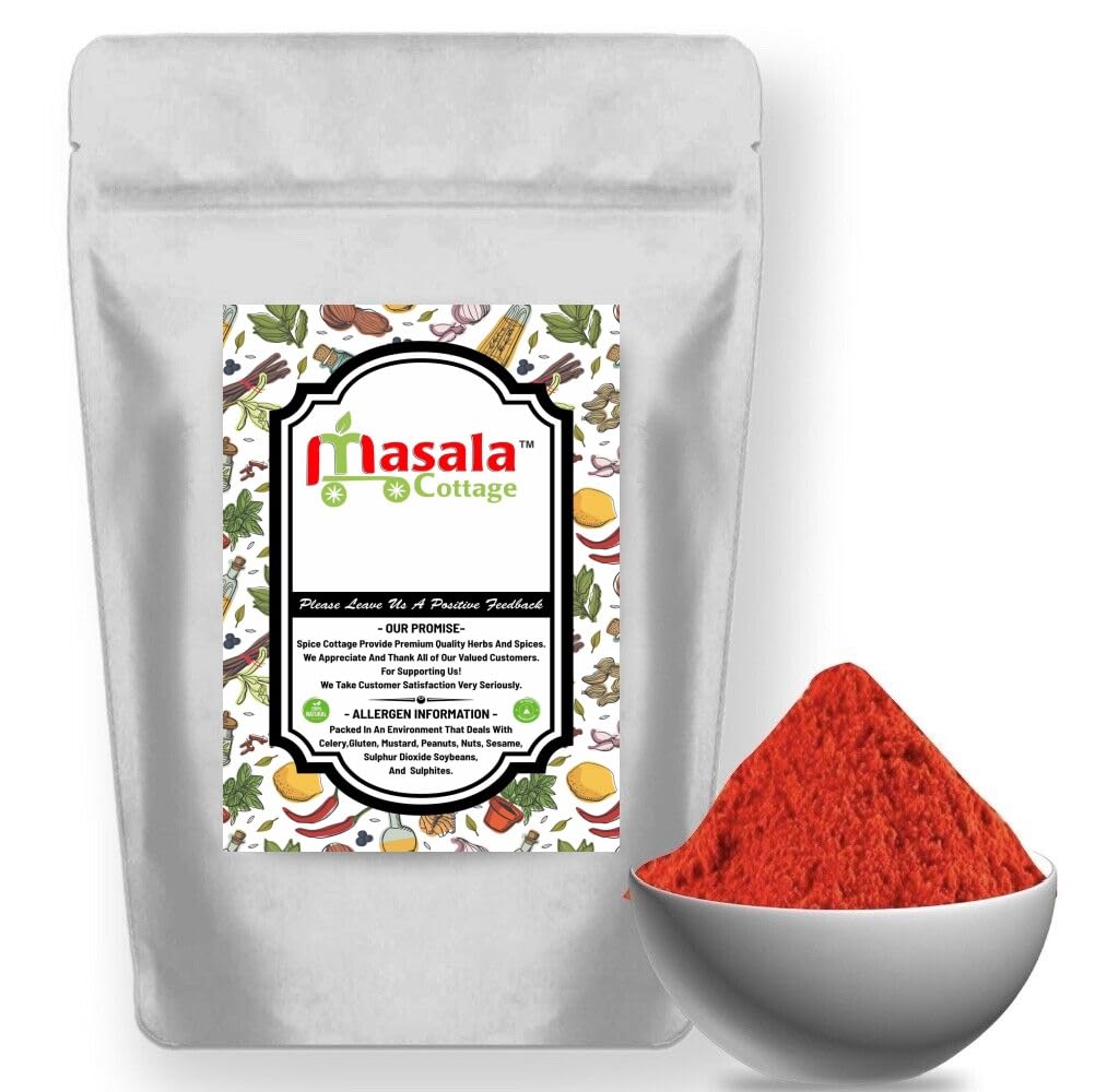 kashmiri Chilli Powder | Red Chilli Powder | Ground Chilli Premium Quality by Masala Cottage® 25g-1.9kg (90, Grams)