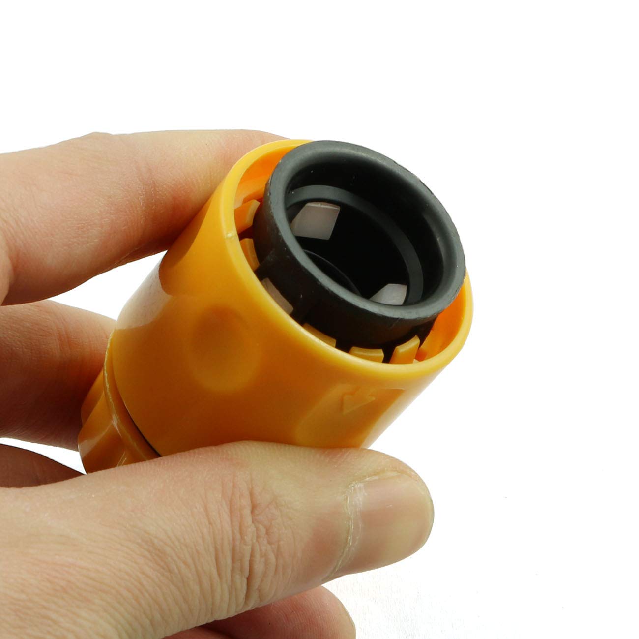 Kit de reparación de manguera de jardín de 1/2 pulgada, plástico ABS amarillo, conector de manguera sin procesar de conexión rápida