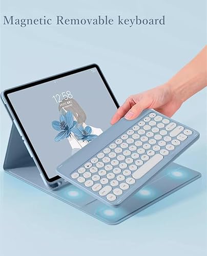 Miniatura 3 de Funda de teclado para Galaxy Tab S9 FE de 10.9 pulgadas, Tab S9 11 pulgadas, Tab S8 11 pulgadas, Tab S7 11 pulgadas, funda con teclado y mouse