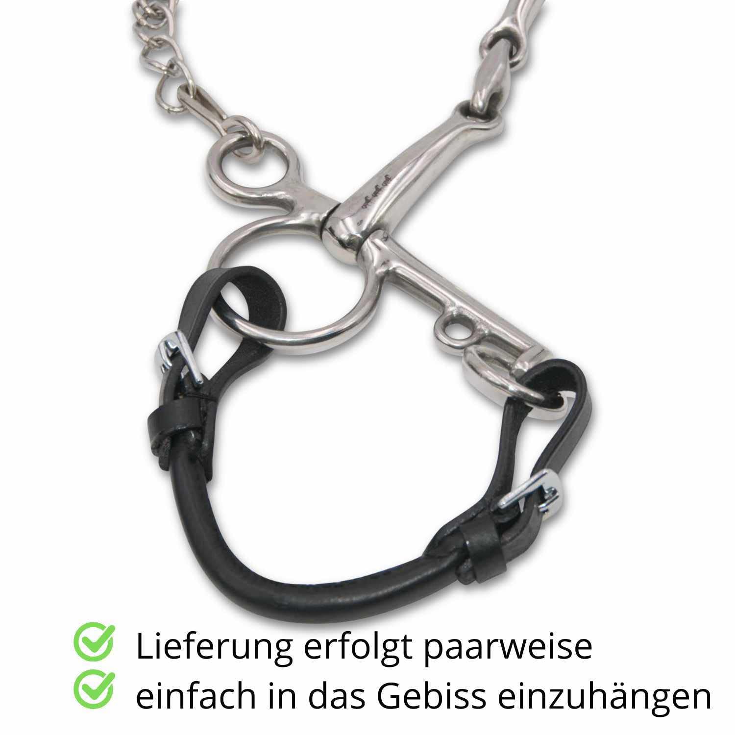 AMKA Pelhamriemen aus Leder, rundgenäht Paar Lederriemen für Pelham