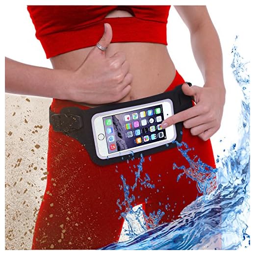 New Waterproof Running Swimming Belt Fanny Pack for iPhone 6 7 8 X 11 Plus & Android Samsung - W/Touchscreen Cover - IPX8 Rated Dry Waist Bag Pouch for OCR, Beach, Pool, Kayaking, Rafting and more!