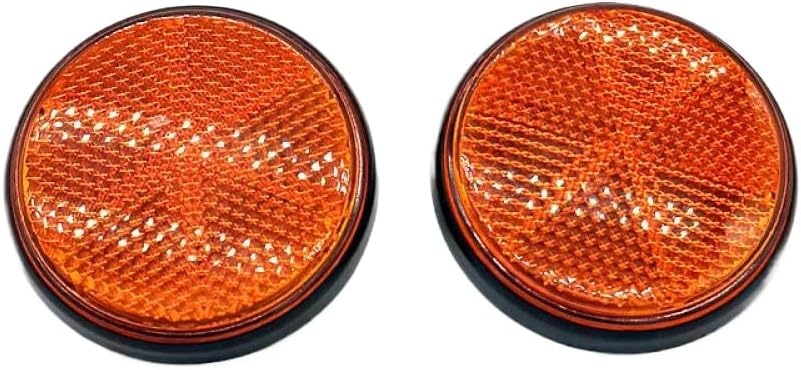 2pcs M5 M6 Universal Compatible Front Fork Circular Reflector For Car Trucks Motorcycle ATV Bikes Bicycle Aftermarket Replacement(2PCS-M6)