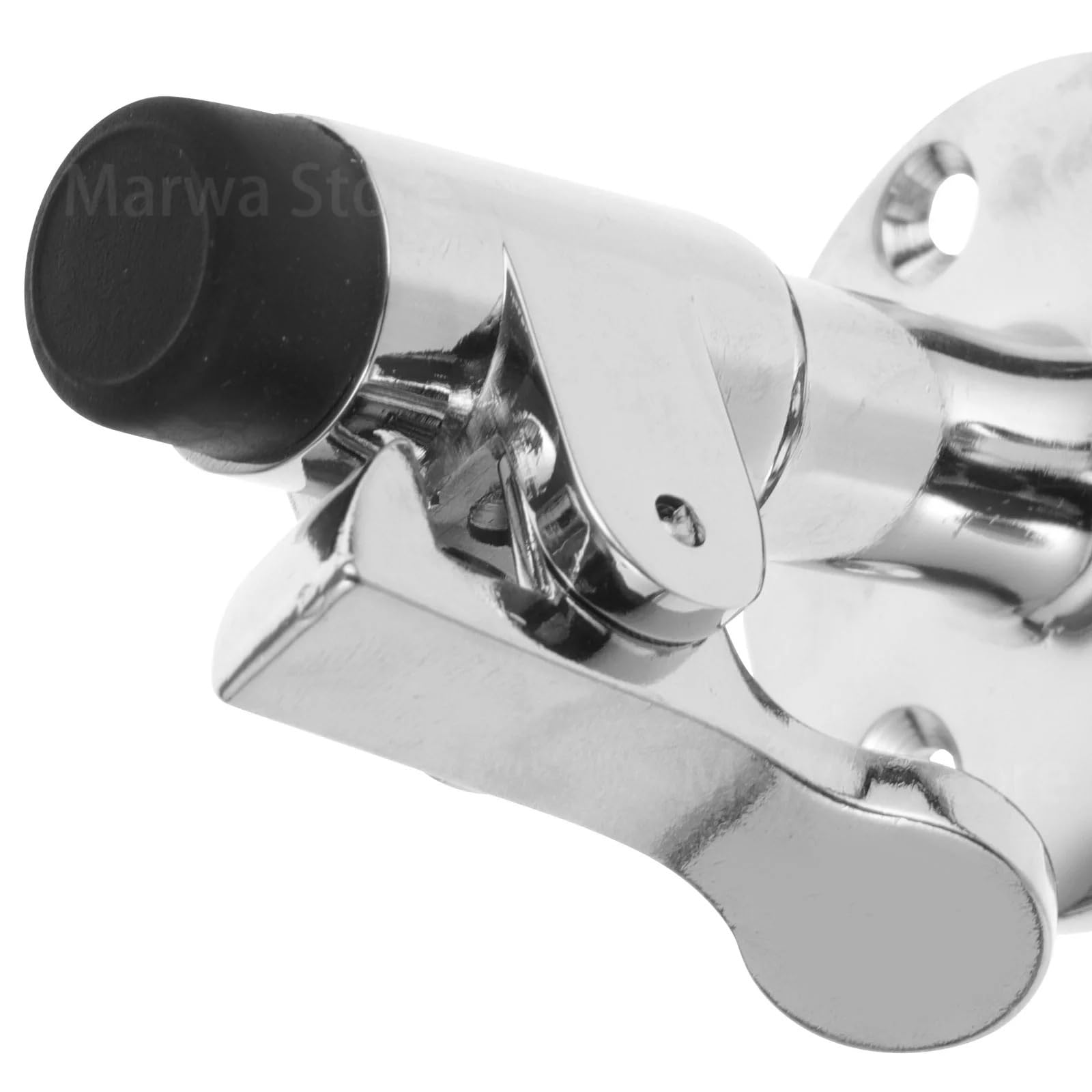 4 pomelli per porta, anti-vento, lucidati, fermaporta, fermo, liscio, con gancio, robusto supporto di fissaggio, color argento, anti-collisione, silenzioso, per pavimento, autobloccante