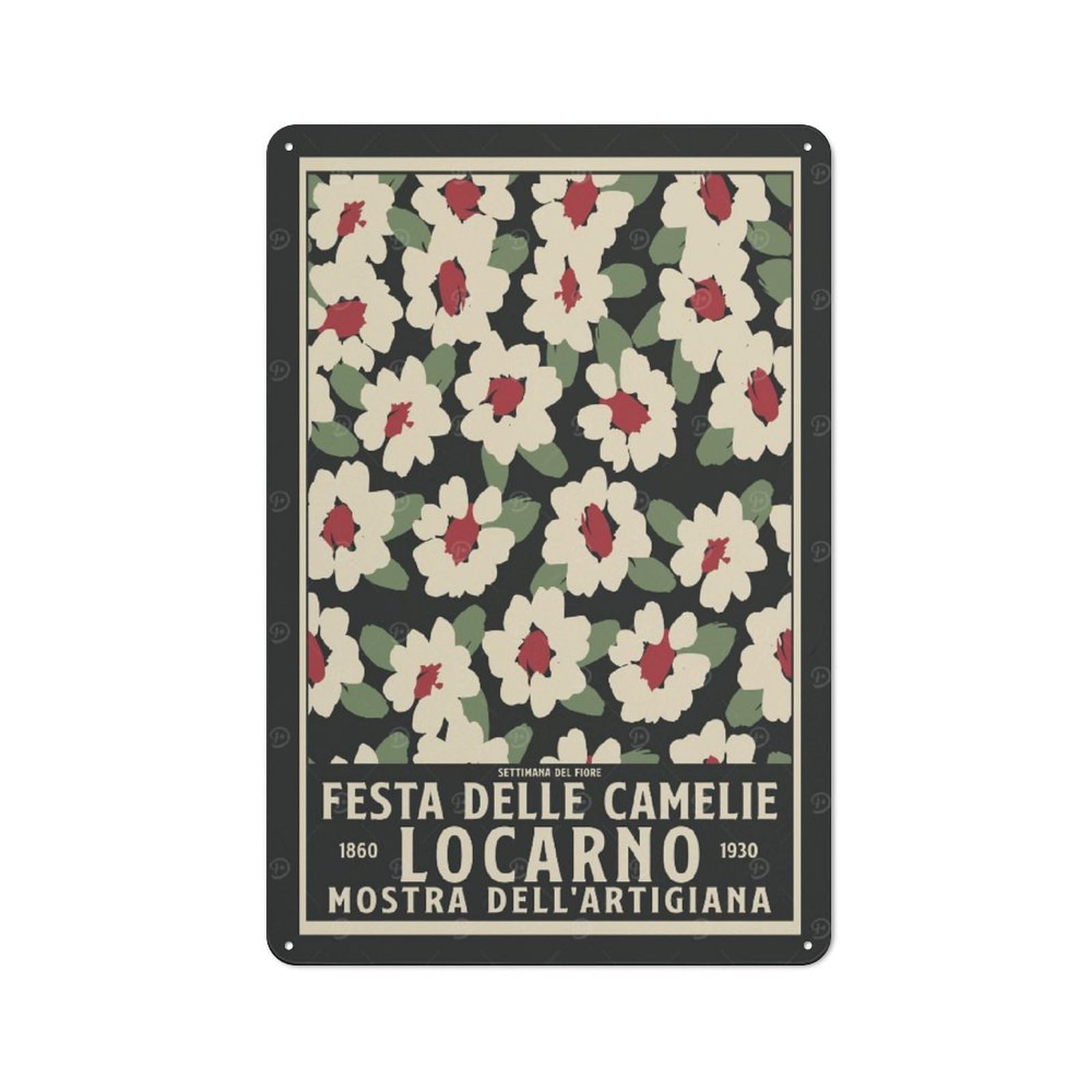 Country Metal Sign with Vintage Floral Design 30x20cm, Barn Style Rustic Kitchen Decor for Farmhouse Kitchen, Pantry Or Dining Area