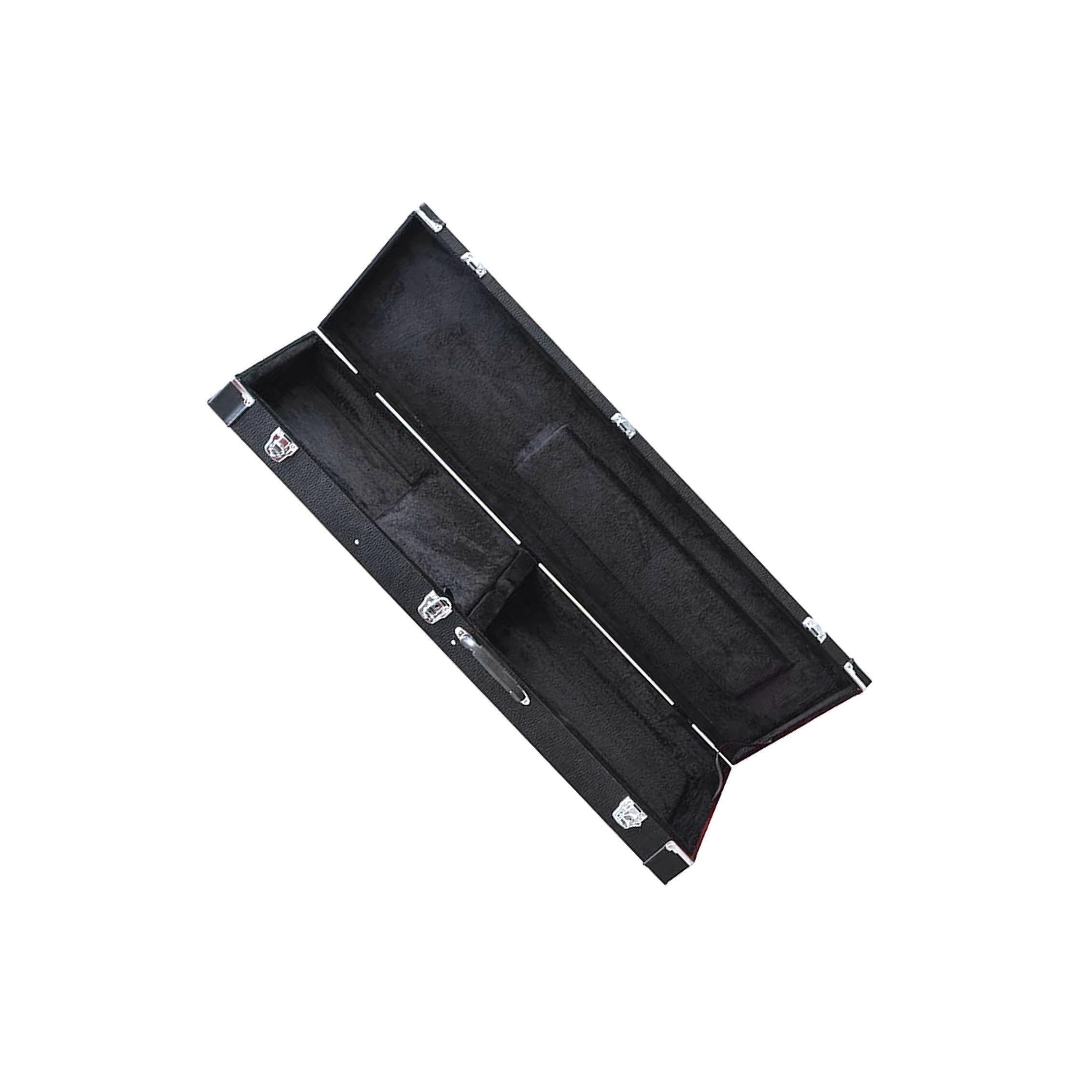 Custodia rigida in legno per basso elettrico. Costruzione durevole. Protegge musicisti e chitarristi. Custodia rigida per chitarre elettriche standard. Con serratura.
