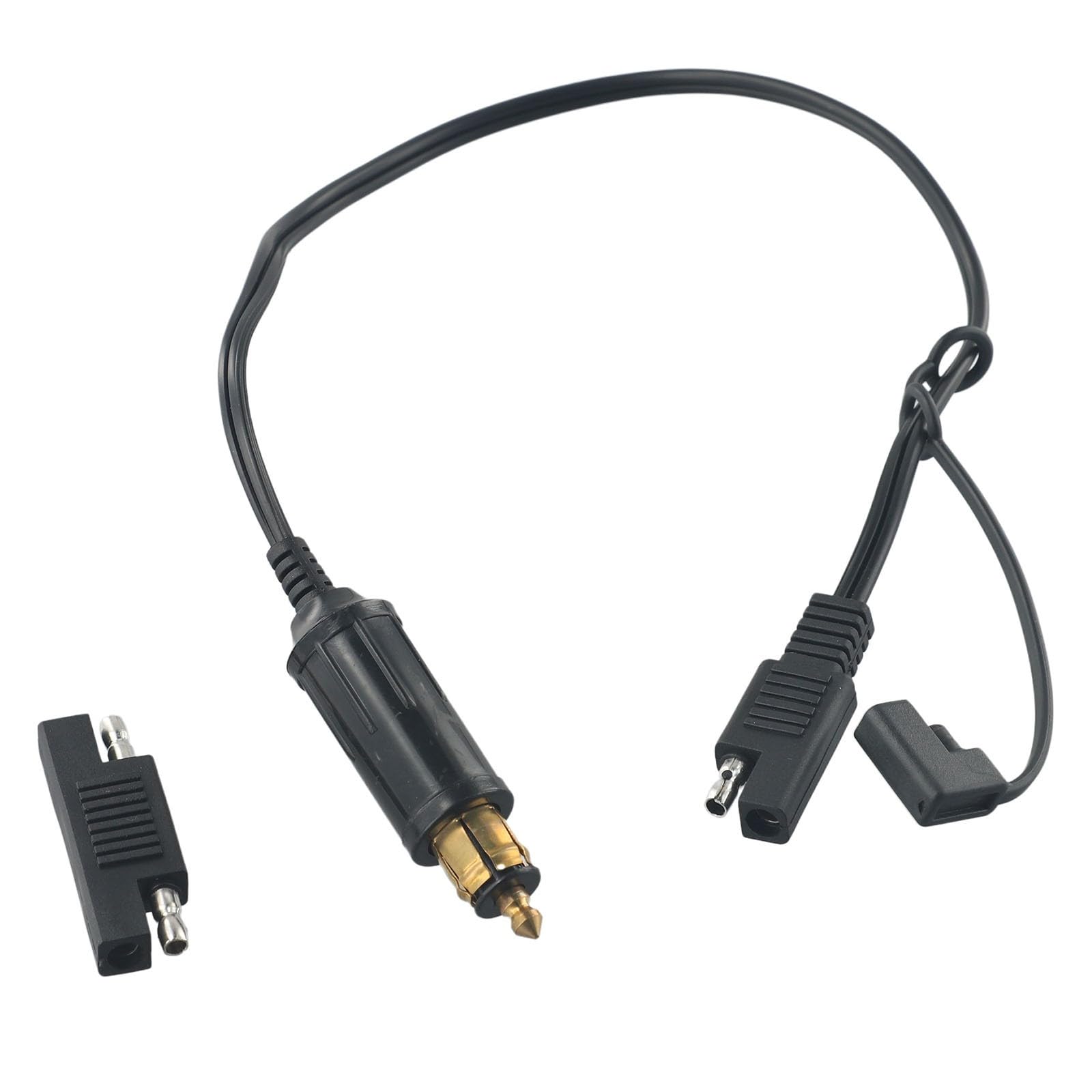 SAE auf für BMW Motorrad-Batterie-Ladekabel, 40,9 cm, 18 AWG, Schnellanschluss zum Laden, Heizen, GPS und Reifenaufpumpen, stabiler Kunststoff-Metalldraht