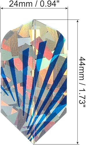 Miniatura 2 de PATIKIL Slim Dart Flights, paquete de 5 accesorios de dardos de diseño único PET para dardo de punta de acero y dardos de punta suave, tono azul