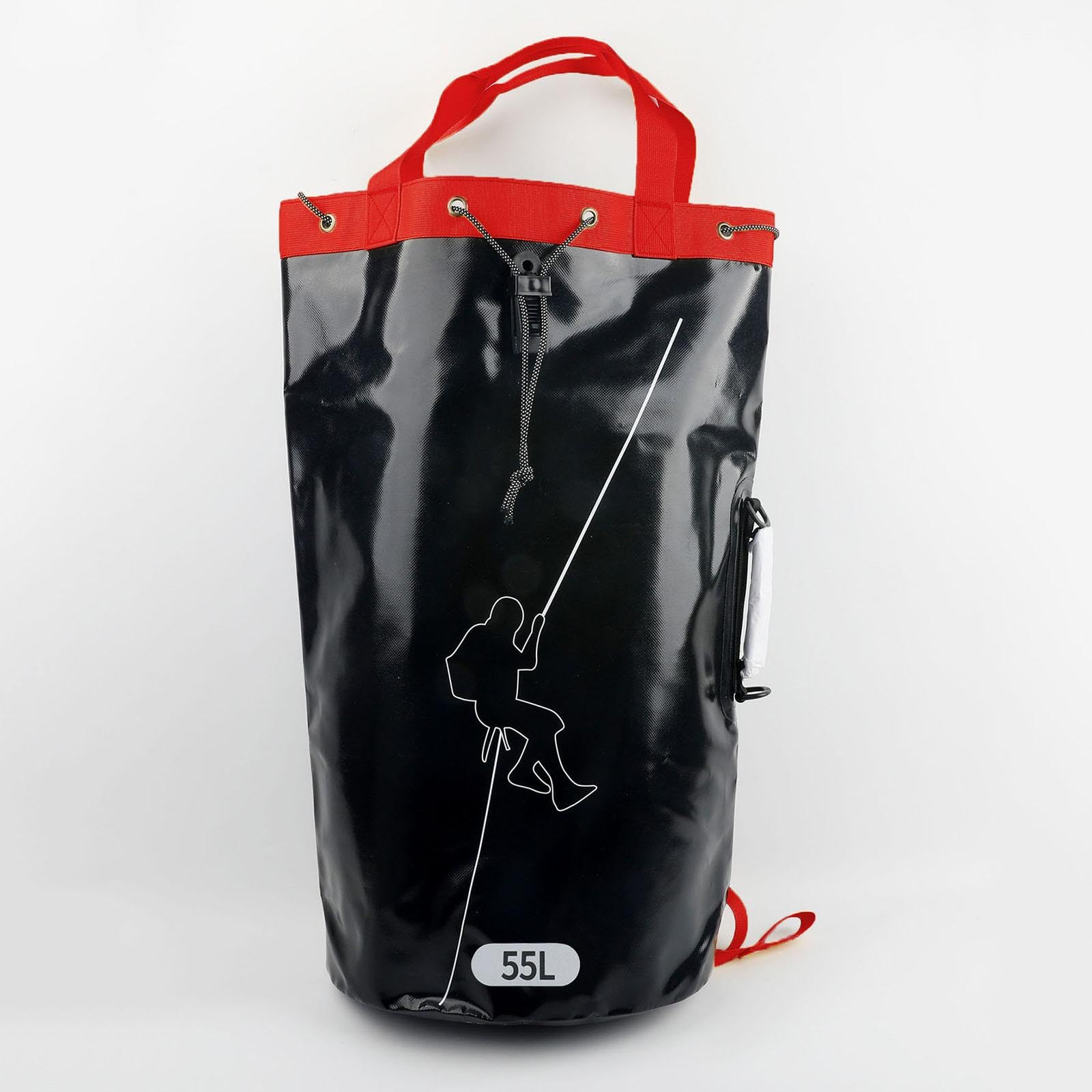 Bolsa de Engranaje de Cuerda de trepadora Mochila de Engranaje de Escalada 3 bucles de Cuerda empotrados de Fondo Reforzado PVC para montañismo