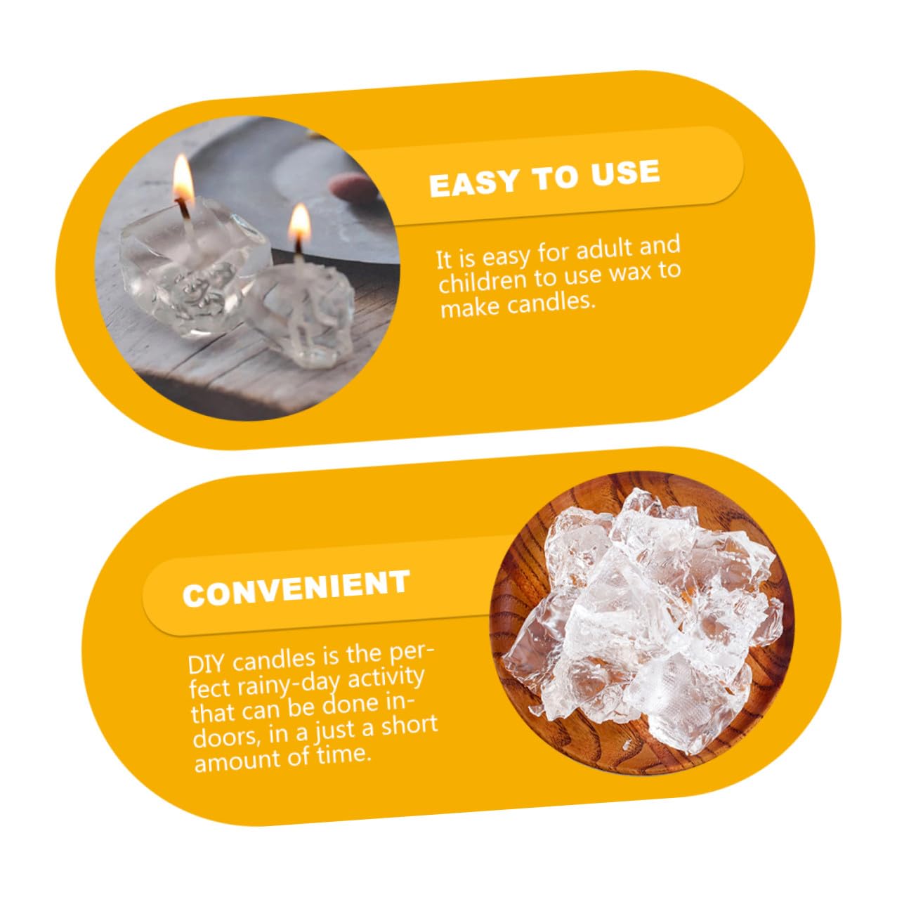Mipcase Cera para Hacer Velas DIY Cera Gelatina Transparente Material Seguro para Manualidades y Velas Artesanales