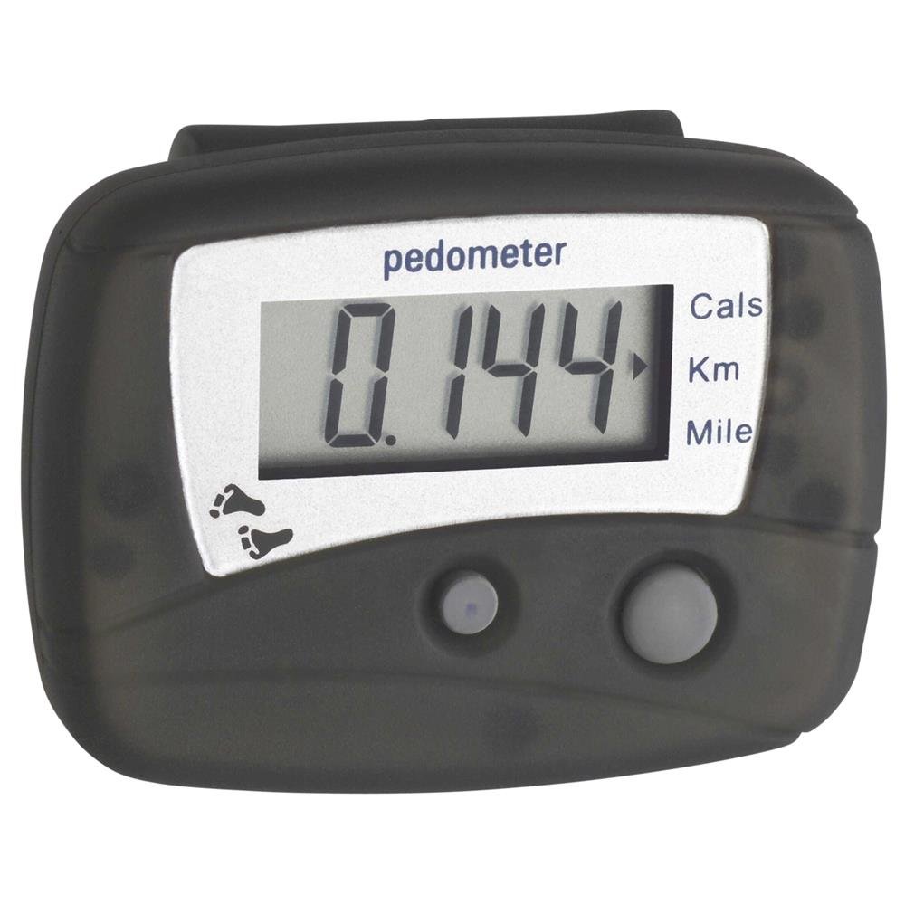 TFA Dostmann HiTrax Walk Podomètre électronique 42.2003, distance (km/miles), consommation de calories, noir, L 48 x l 19 x H 36 mm