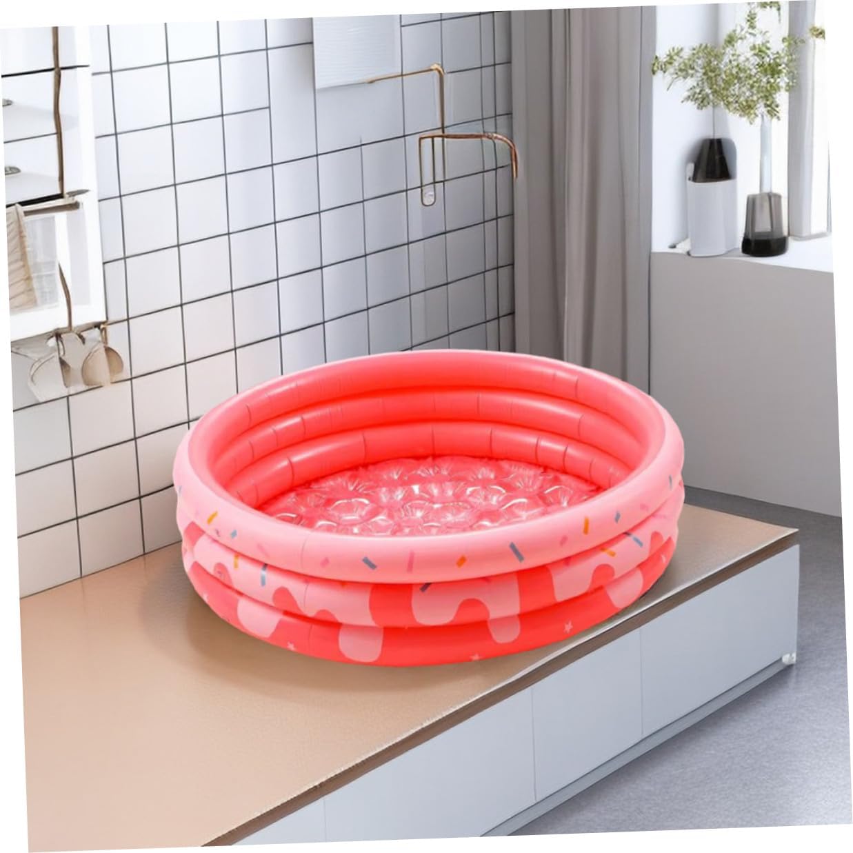 Inflatable Swimming Pool Small Round Pool PVC Storage Portable Outdoor Backyard for Boys Summer Fun