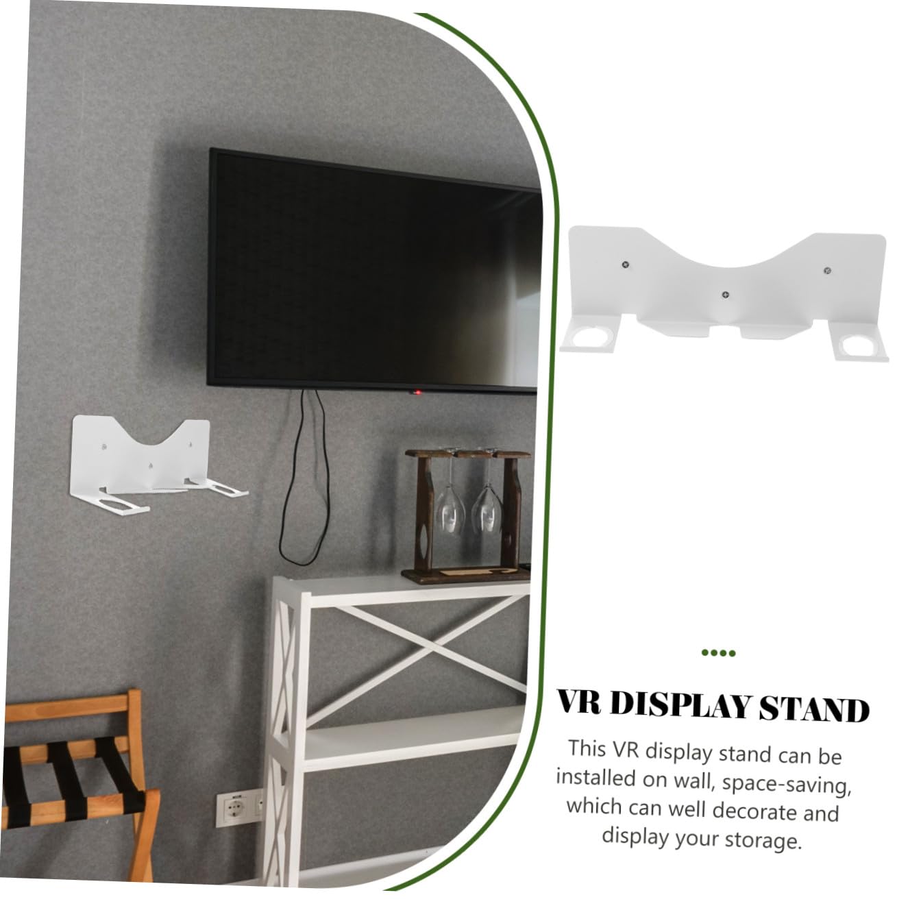 Vr Wandhalterung für Vr Headsets und Controller mit Wandmontage Platzsparend Kompatibel Weiß