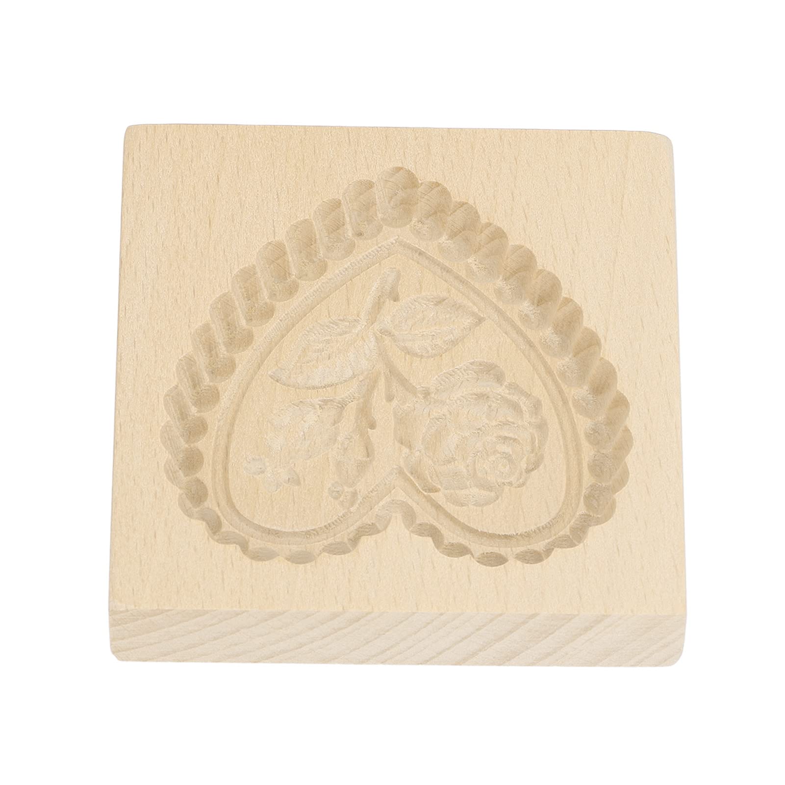 Keksausstecher, Keksformen aus Holz, Kekse, geschnitzte, leicht zu lösen, wiederverwendbar, waschbar, geschnitzter Keks-Pressstempel for Zuhause