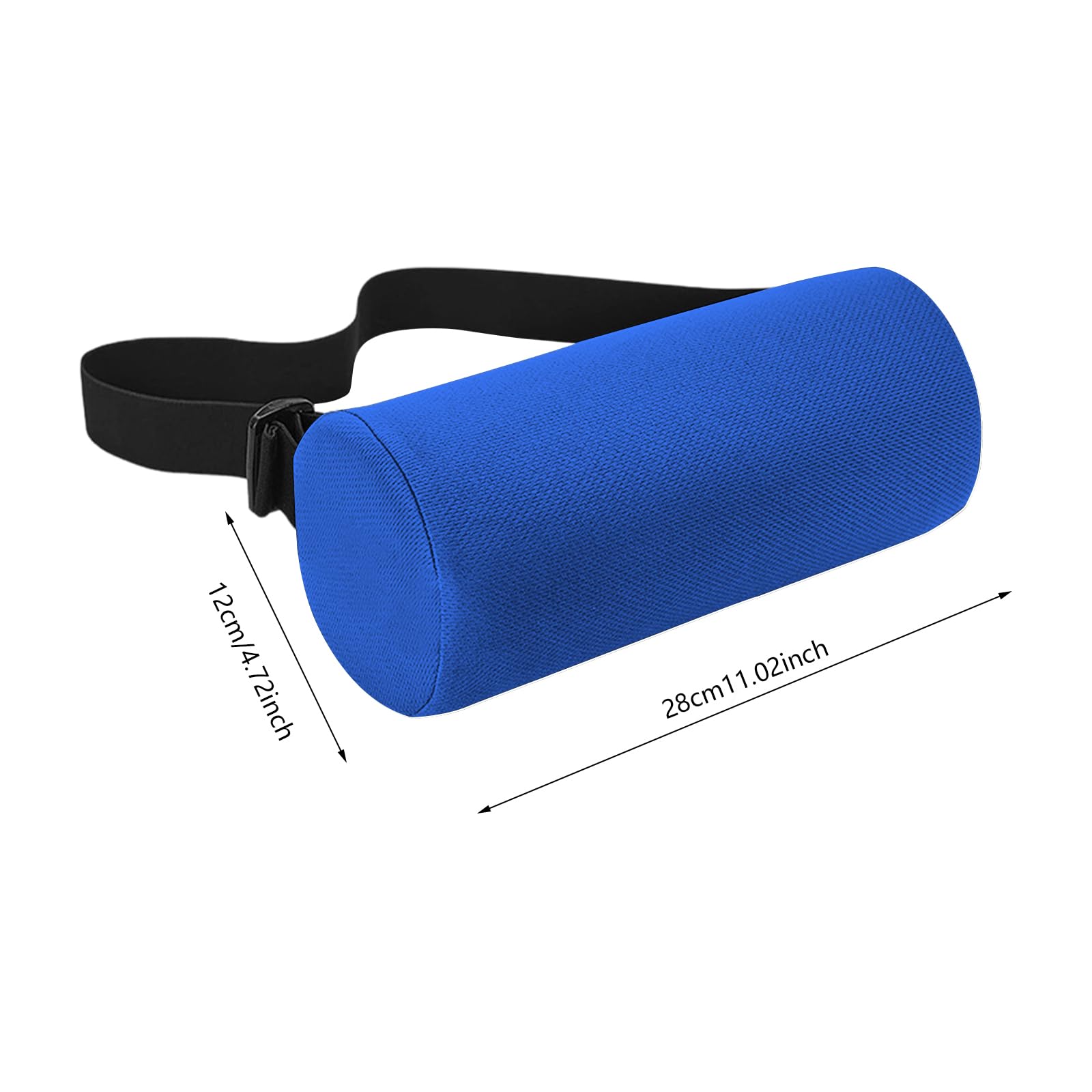 Cuscino lombare, 28 x 12 cm, in memory foam, ergonomico, per sedia da ufficio e auto | Memory Foam, 28 x 12 cm, ergonomico, traspirante, rimovibile e lavabile, con cinghia, per ufficio, auto e divano