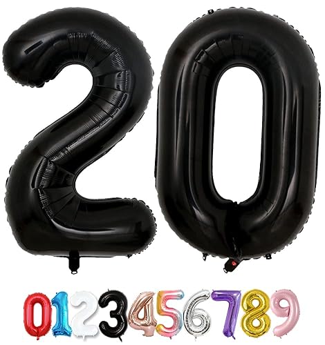 FAMULIA 20 数字 風船 バルーン 誕生日 バースデー 大きい 90cm 2個セット