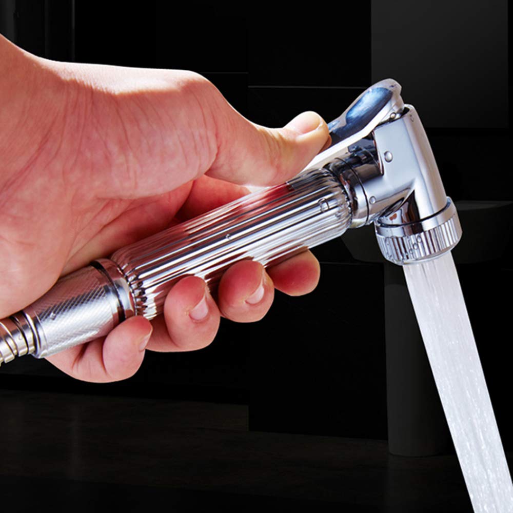 Moderne Chromé Bidet Pulvérisateur avec de l'eau Froide en Laiton Kit Pulvérisation Poignée Simple Vaporisateur Hygiénique Parfait Toilette Bidet Spray pour Hygiène Personnelle