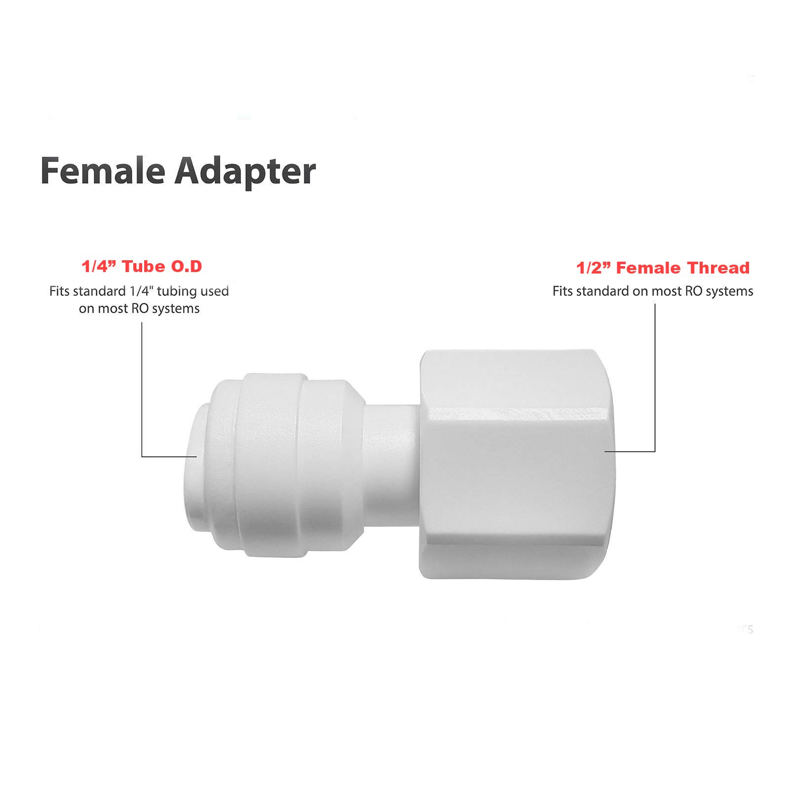 Snapklik.com : PureSec Plastic Reusable RO Fittings Female Threaded ...