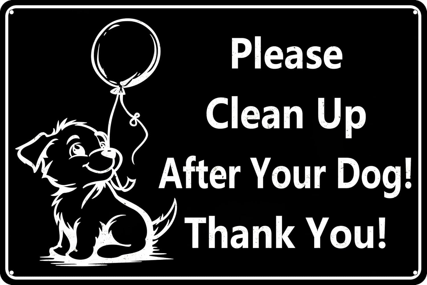 SMAZDFXX PleaseUp after Your Dog Metal Sign Warning Sign for Yard Garden Fence Door or Gate Accessories, No Pooping Dog Signs for Outdoor Yard Home Decor 8"x12"