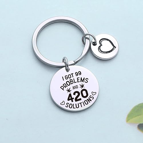 Miniatura 5 de Llavero de marihuana con diseño de hojas, regalo de primo, joyería de cannabis para mujer, mejor amiga, regalo de novio