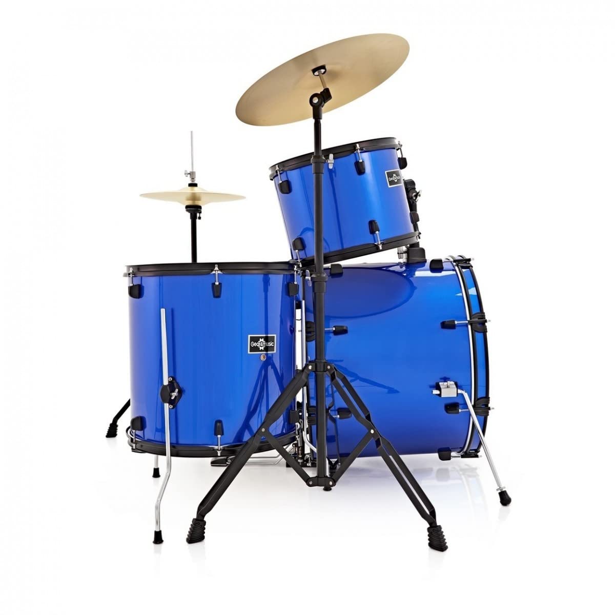 Kit de batería acústica BDK1 Pack con platillos y silenciador Pads, Azul
