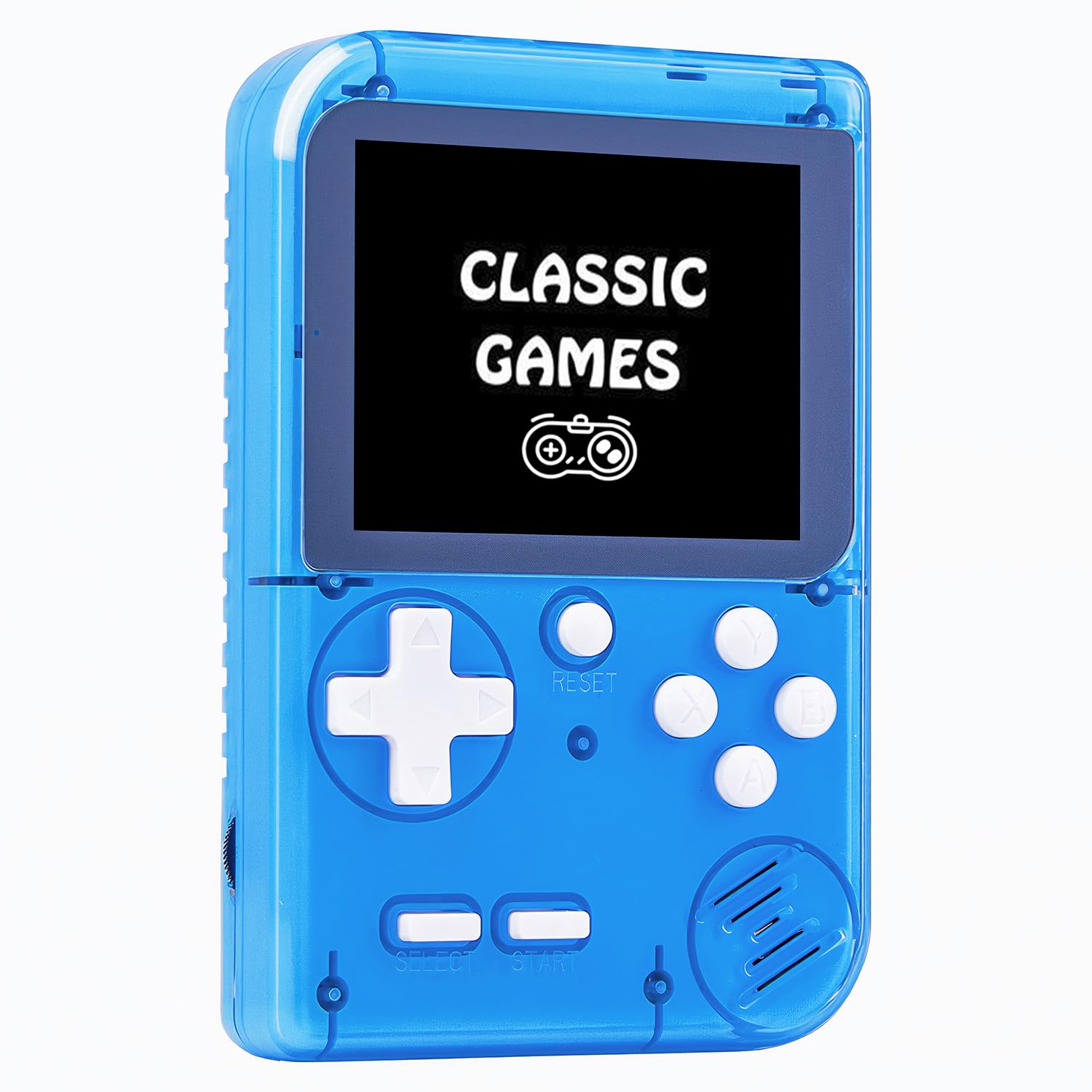Kids Handheld Game Console Built-in 289 Classic Games, Portable Video Game Console with 2.8" Color Screen, Rechargeable Battery, Handheld Electric Game for Boy Girl (Blue)