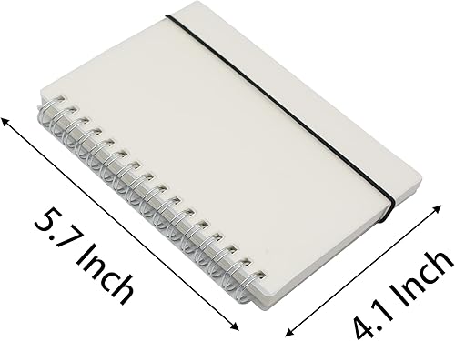 Miniatura 3 de Yansanido - Cuaderno de notas en espiral (A5), 160 páginas (80 hojas), 100 gr/m² / 3.53 oz/m² de papel de puntos, con tapa dura de plástico