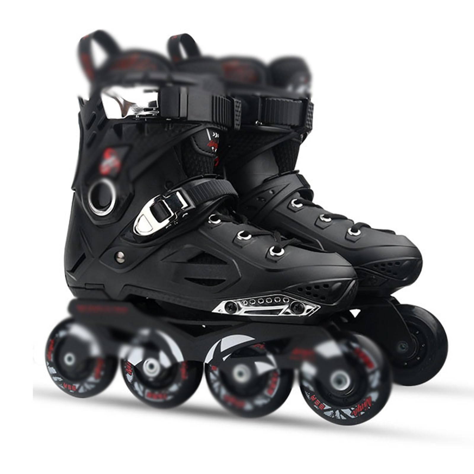 Inline Skates Skating for Women and Mens Adult Single Row Skates Roller Skates High Performance Outdoor Profession Beginner College Students Beginners Outdoor Skates ( Color : Black , Size : 11 Women/
