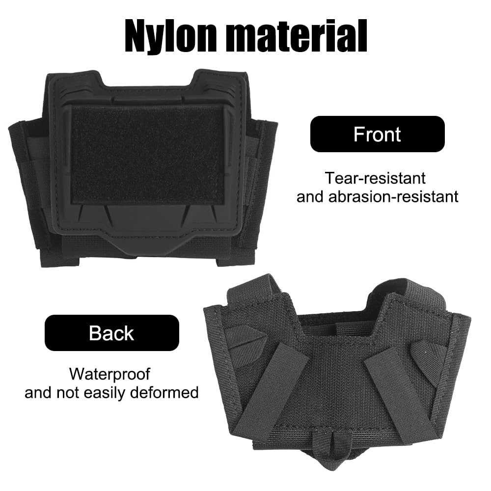 Akku Tasche für Taktische Helme, Helm Batteriepack, Taktische Helmzubehör Tasche, wasserdichte Helm Batterietasche mit Elastischem Befestigungsseil für die Jagd