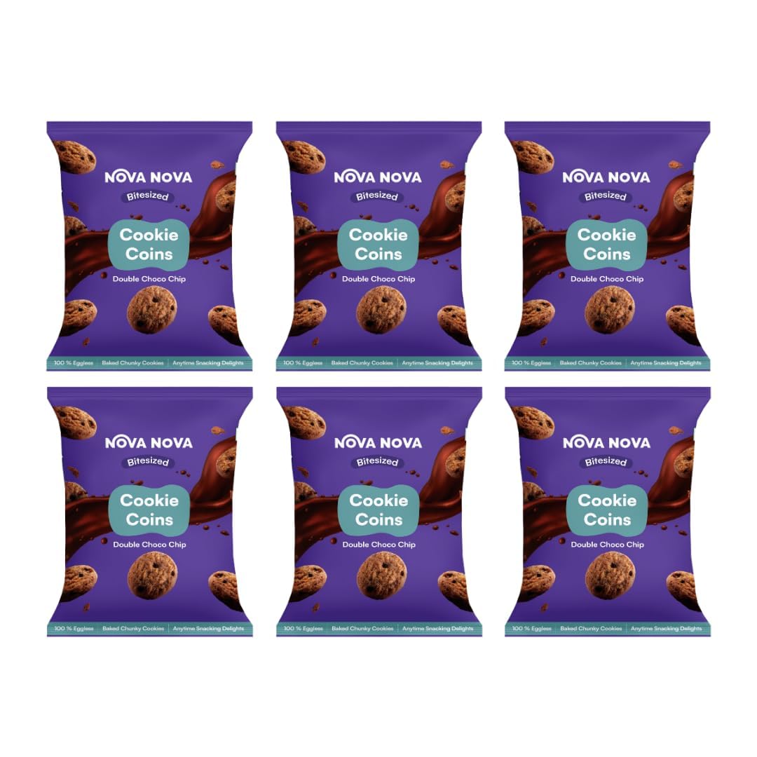 Nova Nova Chocolate, Cookie Coins | Double Choco Chip | Bite Sized