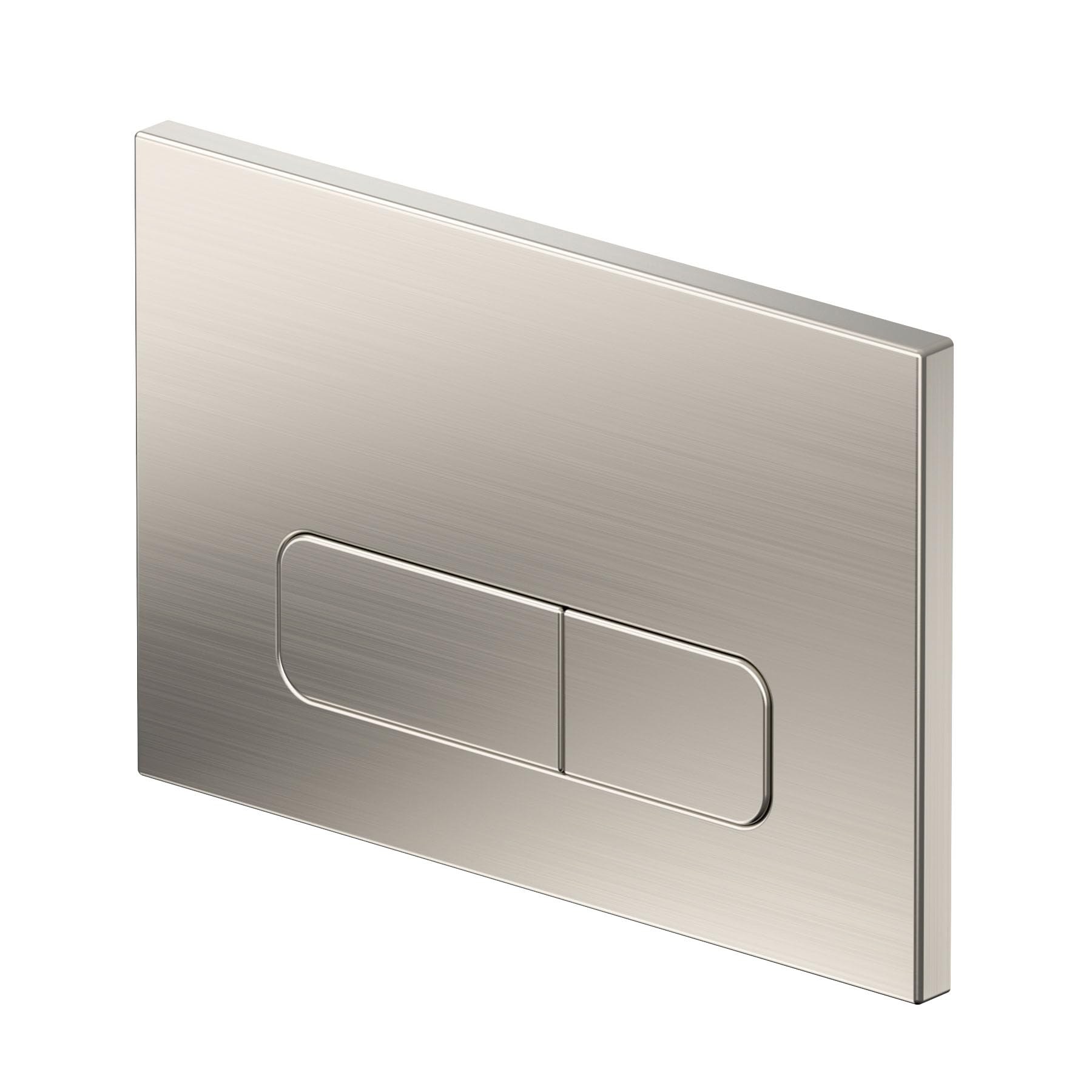 Placca di Scarico Universale – Compatibile con Geberit Duofix Sigma/Delta/Basic – Doppio Pulsante – Disponibile in 4 Colori (Nickel spazzolato)