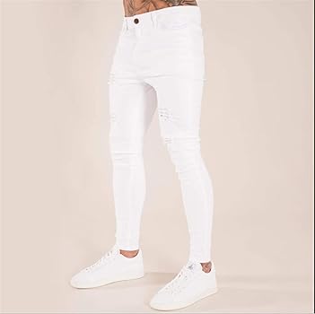 【2plan】White Vintage Damaged Pants 516nbLn4CML._UY1000_.jpg