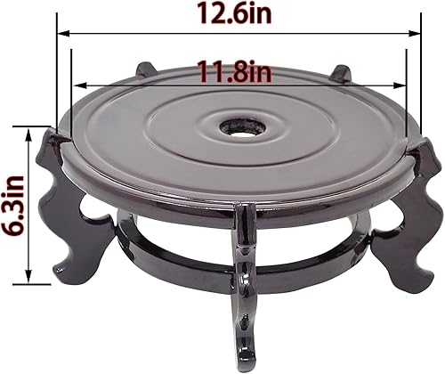 Miniatura 10 de Feng Shui - Soporte de exhibición chino de madera para pecera (10 pulgadas)