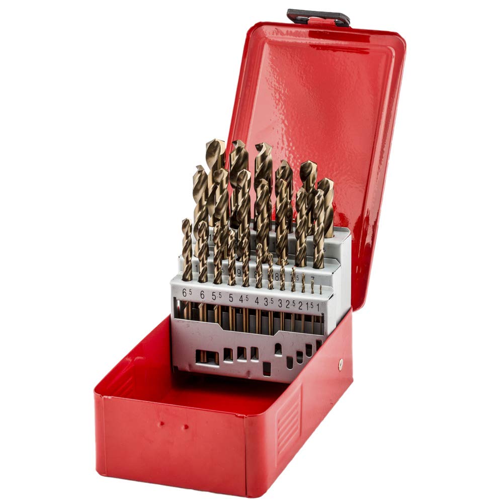 fischer 543330 wiertło kobaltowe (25 sztuk), szare, zestaw sztuk