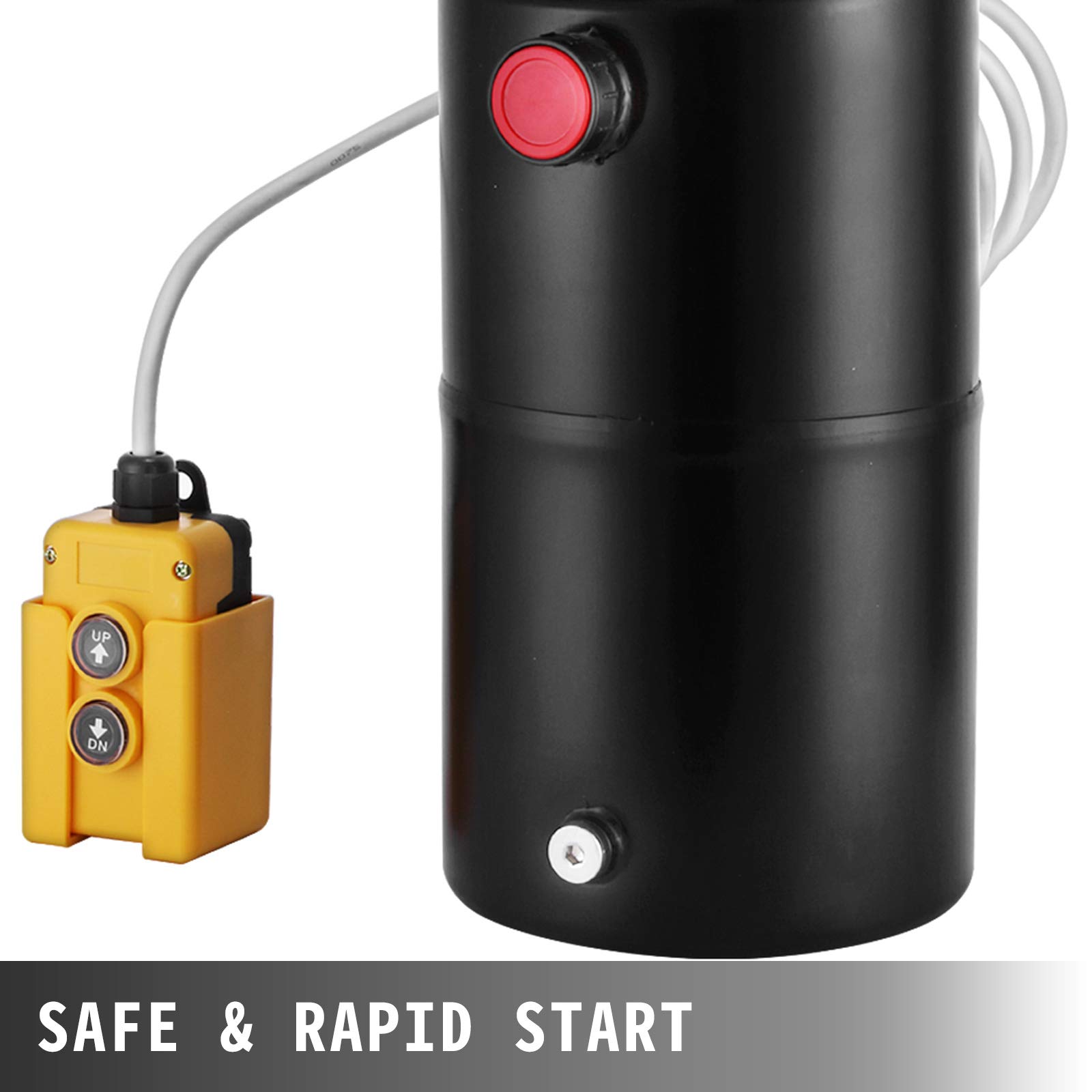 VEVOR Pompa Idraulica 8 Litri a Doppio Effetto 12V CC 8 Litri Serbatoio in Acciaio Industriale, Pompa Idraulica per Fabbriche in Miniere, Fonderie, Produttori di Macchinari e Fabbriche di Montatori.