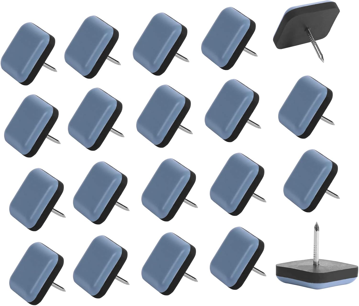 Chair Gliders, Furniture Sliders Teflon Easy Moving Pads Square with Nail Feet Protector for