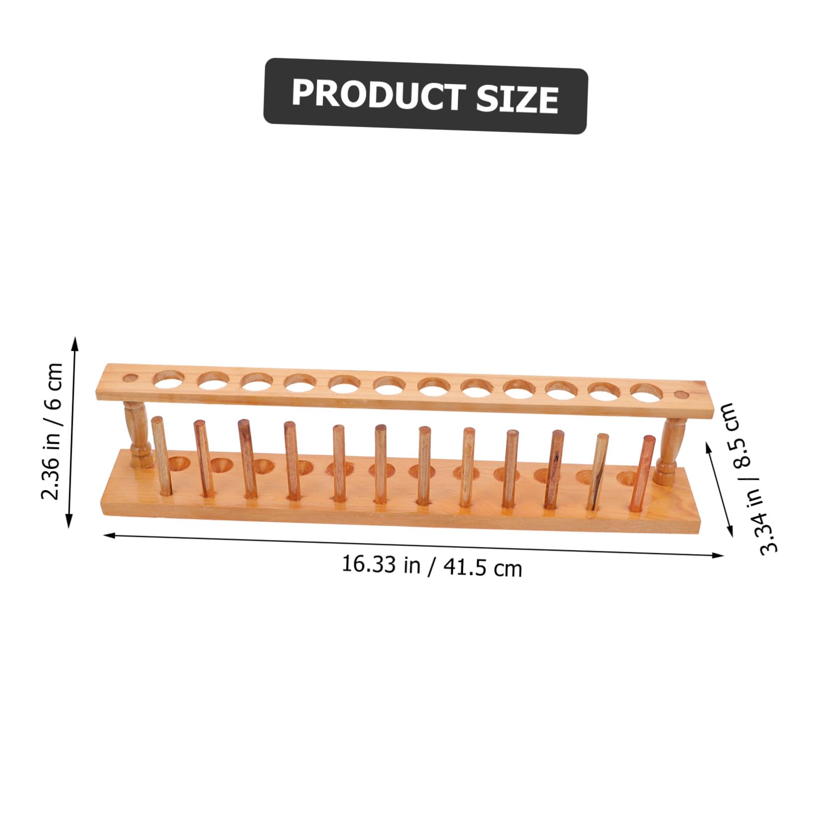Hemobllo Supporto per Provette da Laboratorio in Legno Organizer Provette Portatile Scolastico Leggero e Pratico