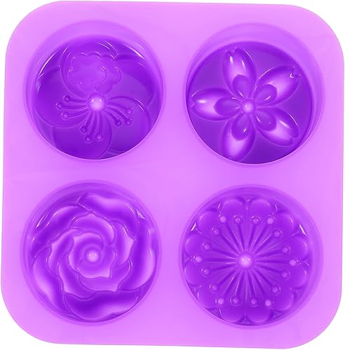 ADOCARN 1 jabón de agujero para hornear de muffine morado bricolaje galletas de chocolate suministros de resina moldes de silicona hechos a mano